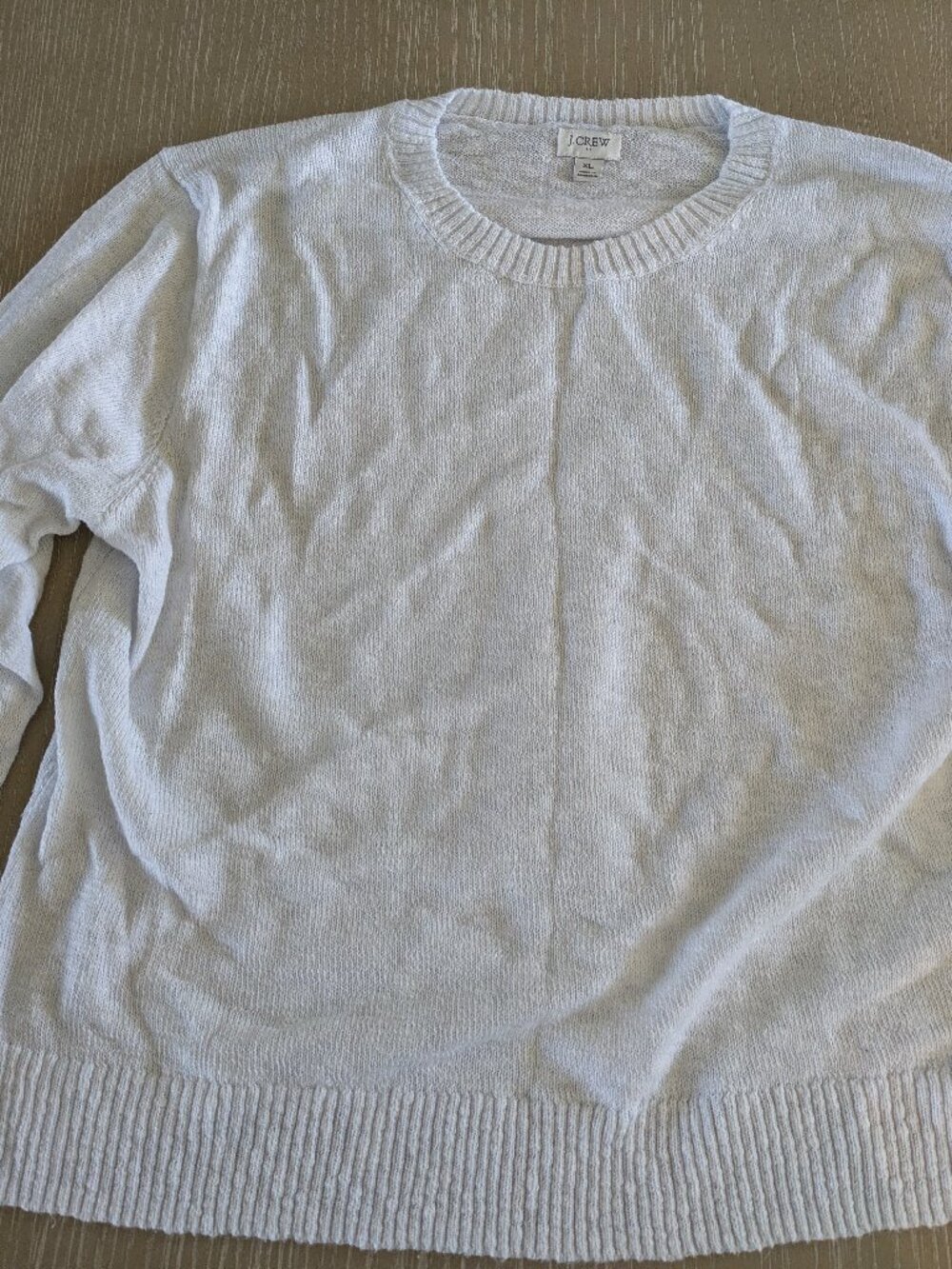 JCrew Crewneck beach sweater white XL